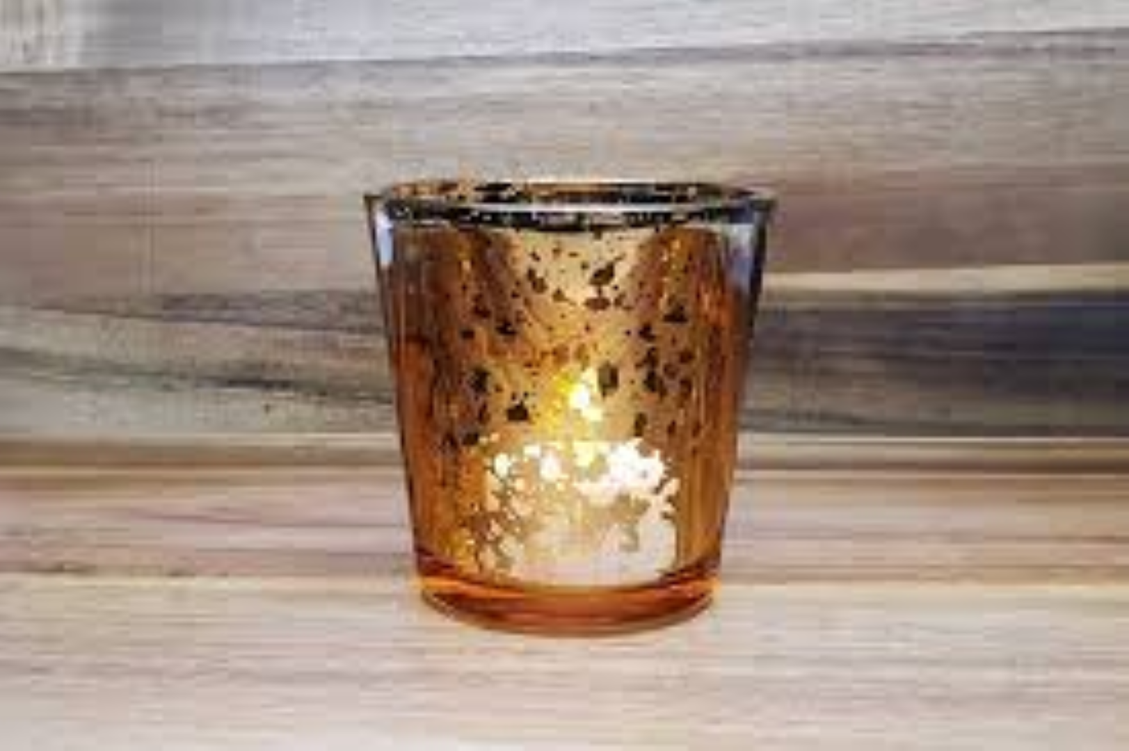 7OZ CHOC ORANGE MERCURY GLASS CANDLE